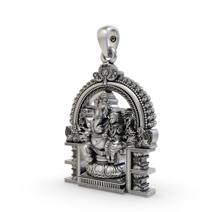 925 Silver Vallabha Ganapati Pendant – Sacred Ganesha Jewelry
