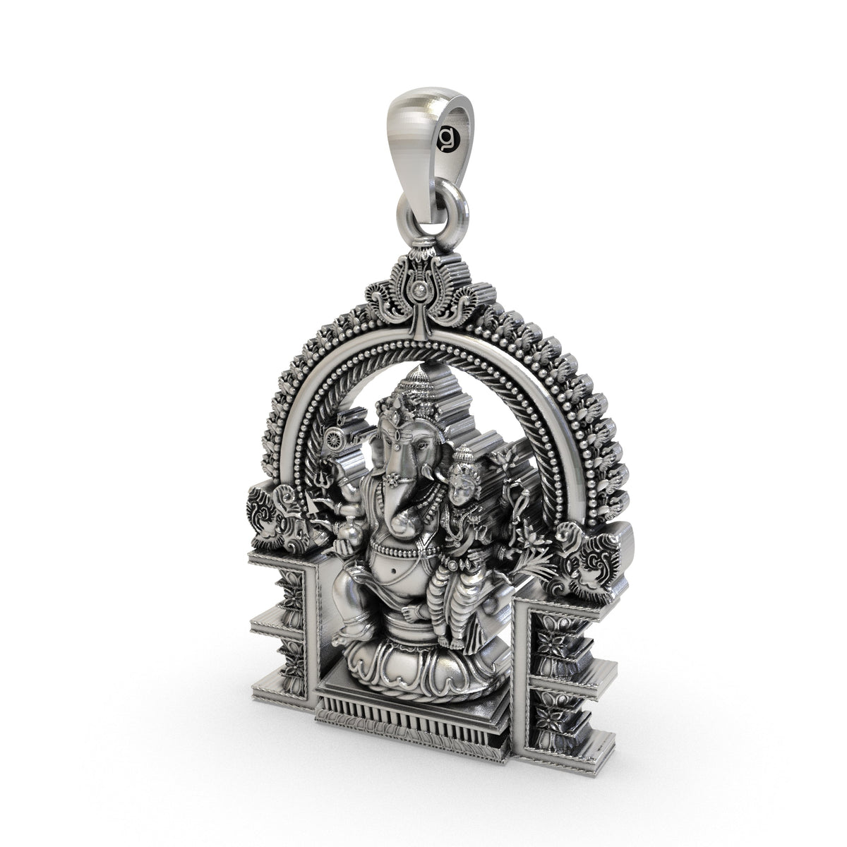 925 Silver Vallabha Ganapati Pendant – Sacred Ganesha Jewelry