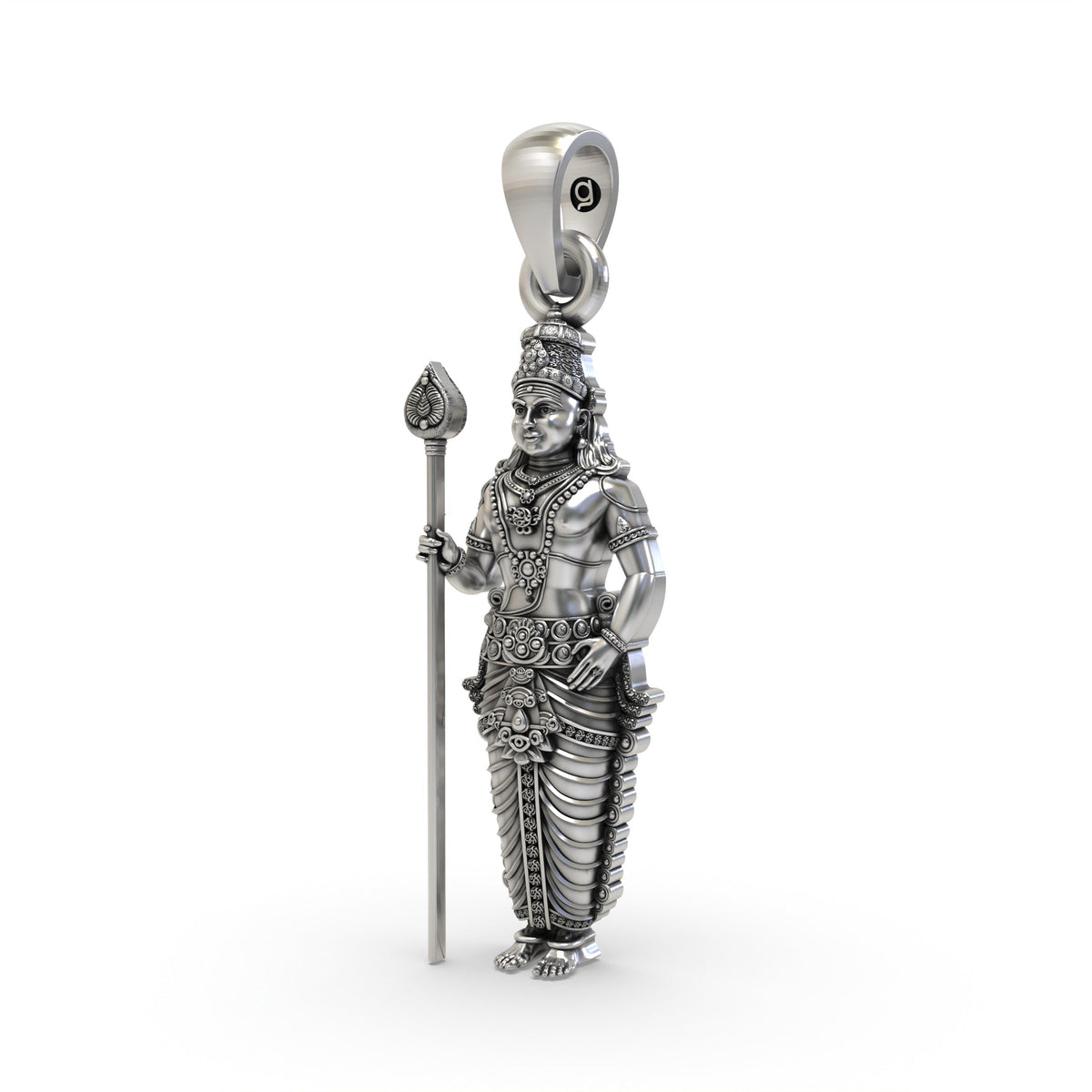 925 Silver Lord Kartikeya Murugan Pendant – Sacred Devotional