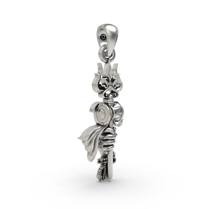 925 Silver Trishul Shiva Hand Pendant – Sacred Spiritual Symbol