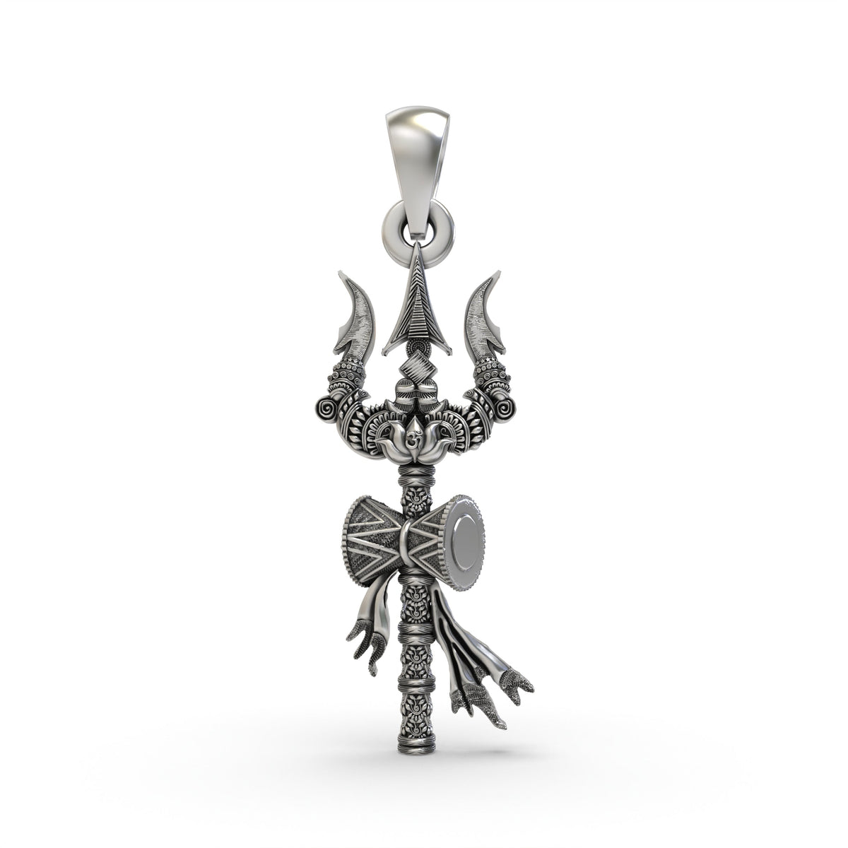 925 Silver Trishul Pendant – Lord Shiva Trident Necklace | Handmade Devotional Jewelry for Protection & Power