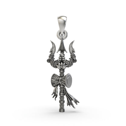925 Silver Trishul Pendant – Lord Shiva Trident Necklace | Handmade Devotional Jewelry for Protection & Power