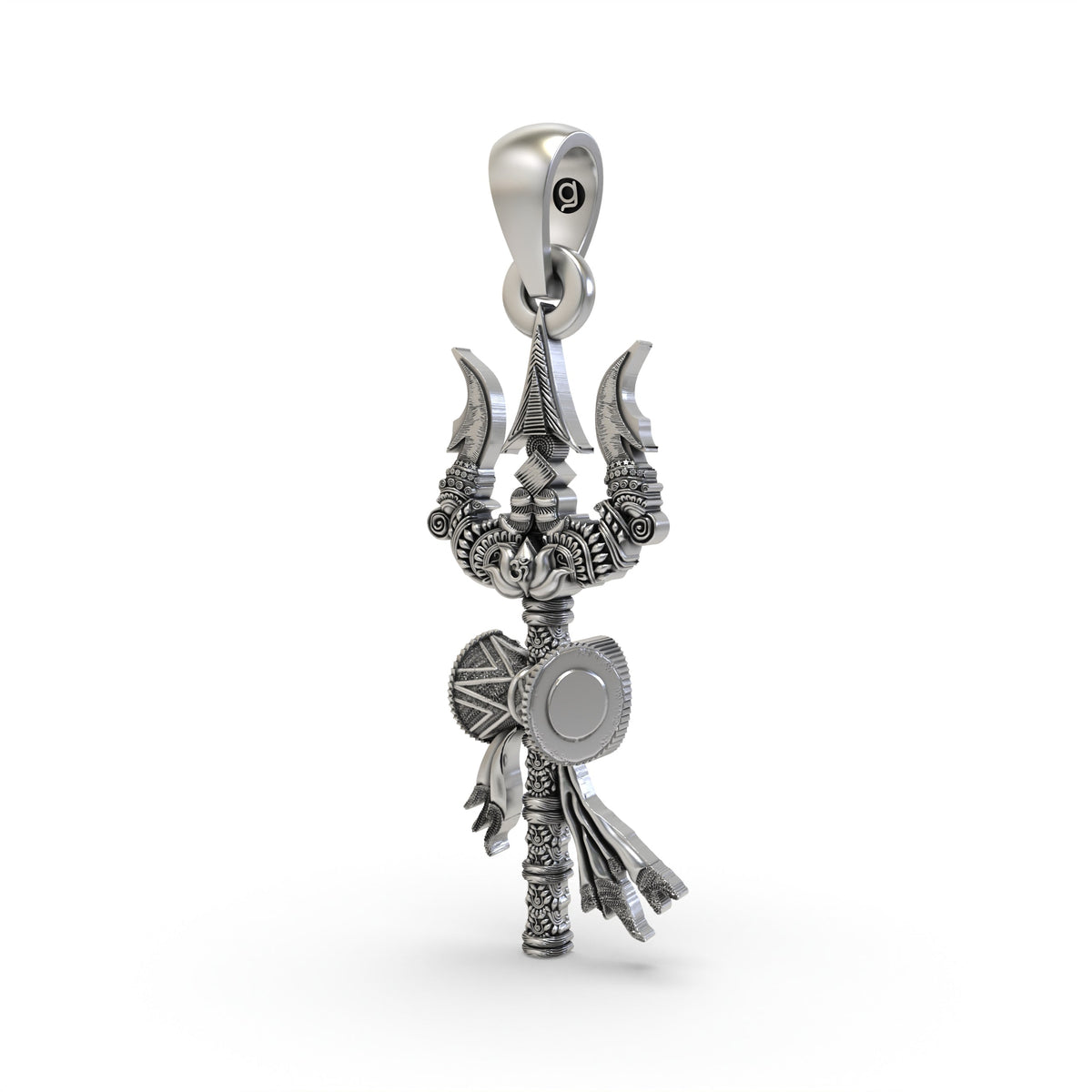 925 Silver Trishul Pendant – Lord Shiva Trident Necklace | Handmade Devotional Jewelry for Protection & Power