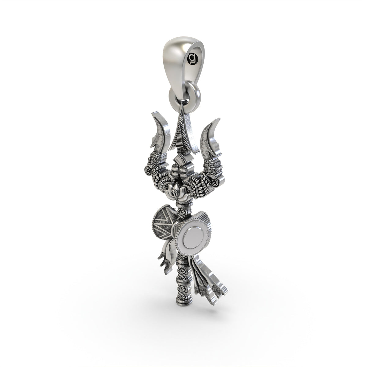 925 Silver Trishul Pendant – Lord Shiva Trident Necklace | Handmade Devotional Jewelry for Protection & Power