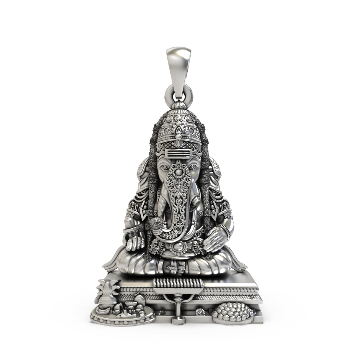 925 Silver Pillayarpatti Karpaga Vinayagar Ganesha Pendant