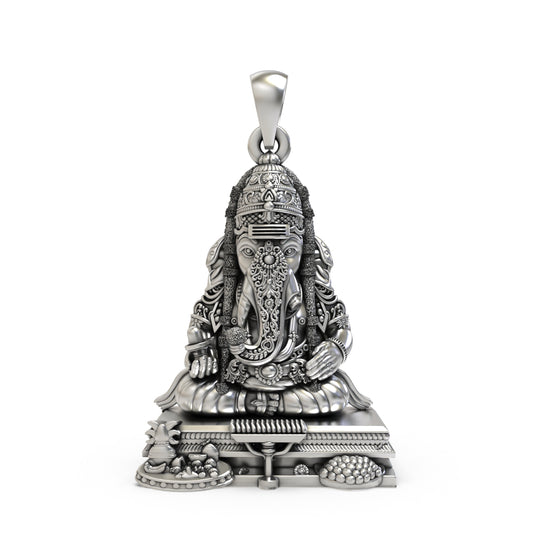 925 Silver Pillayarpatti Karpaga Vinayagar Ganesha Pendant
