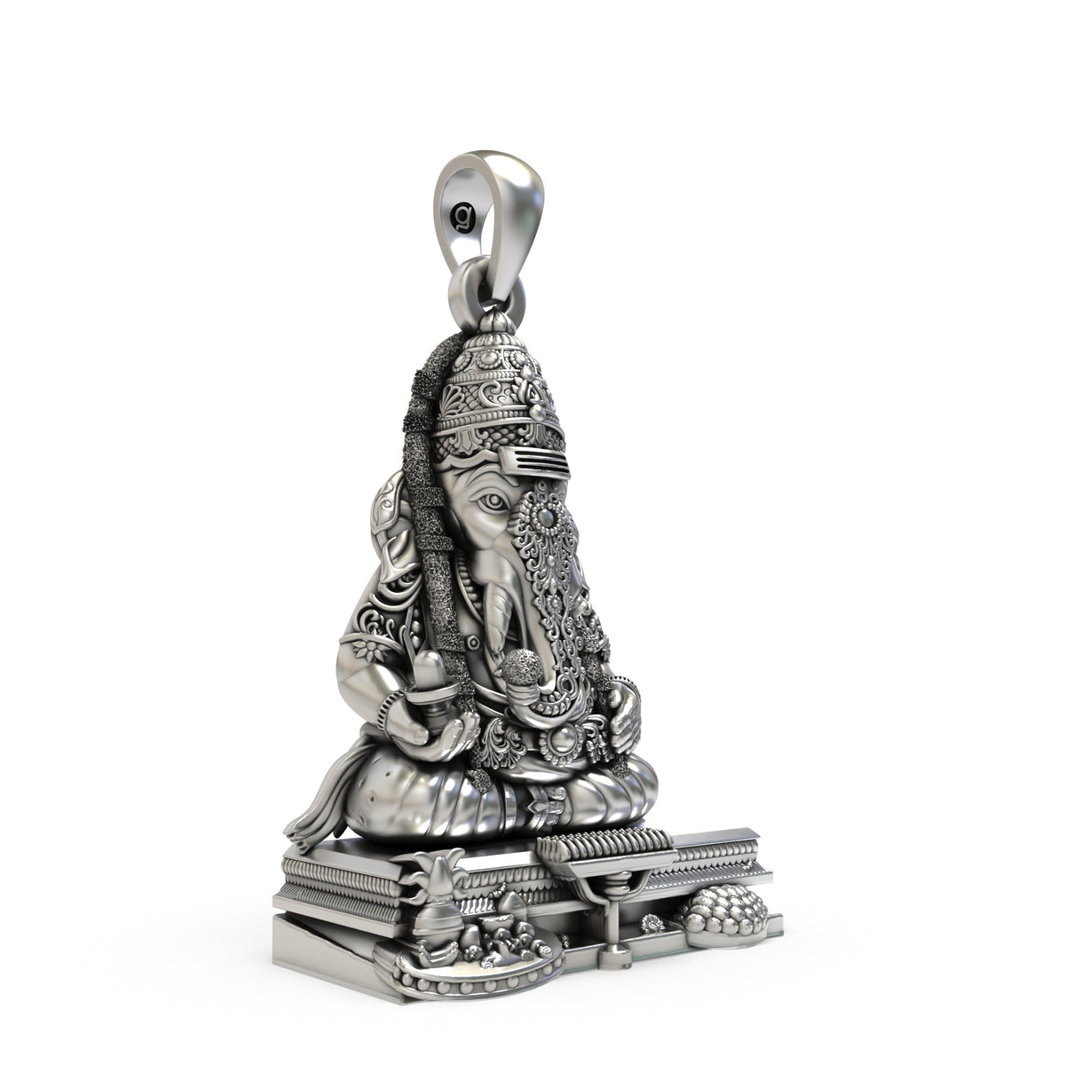 925 Silver Pillayarpatti Karpaga Vinayagar Ganesha Pendant