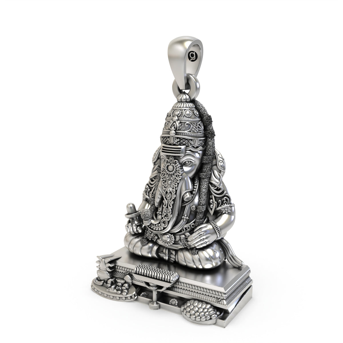 925 Silver Pillayarpatti Karpaga Vinayagar Ganesha Pendant