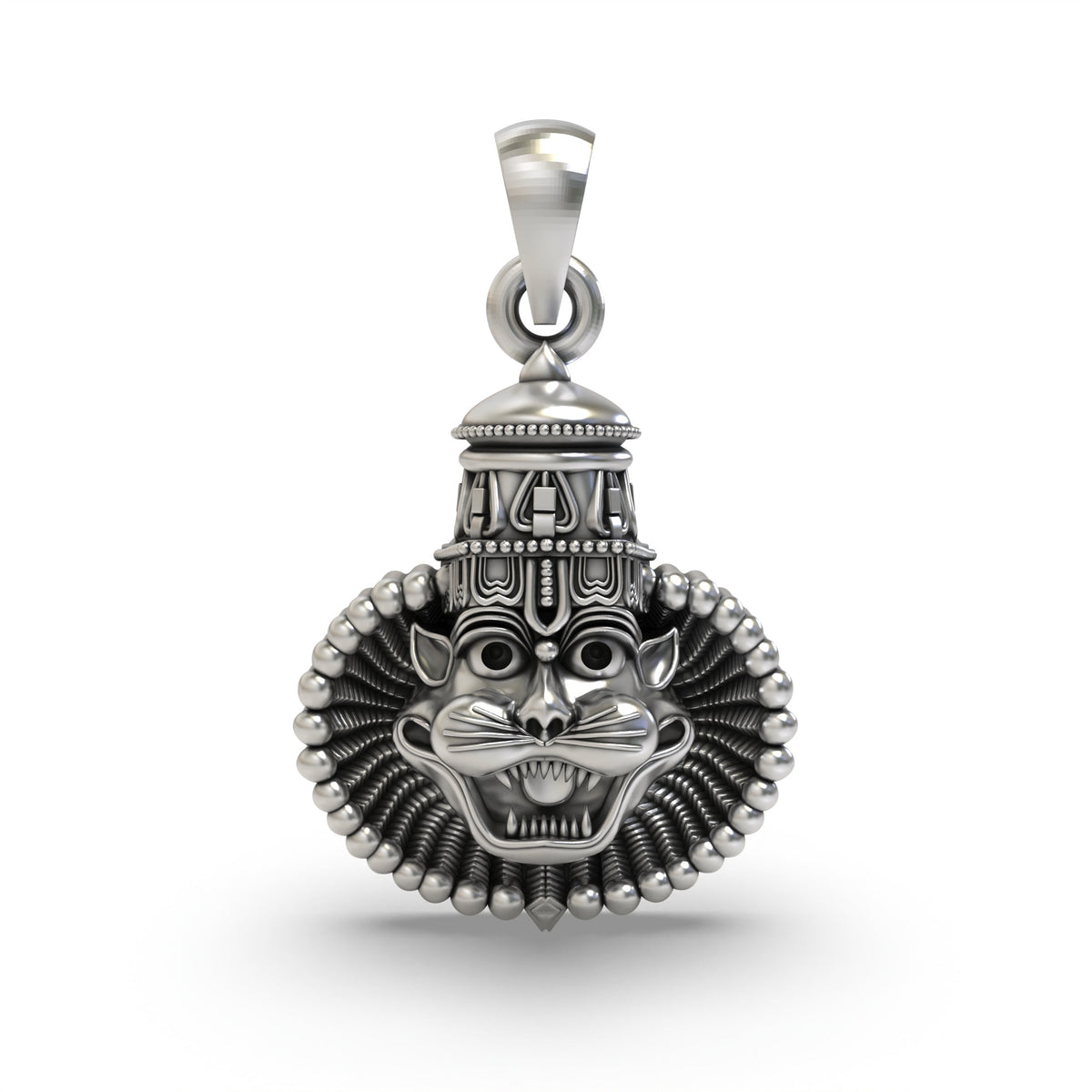 925 Silver Narasimha Face Pendant – Lord Vishnu Avatar Jewelry