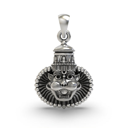 925 Silver Narasimha Face Pendant – Lord Vishnu Avatar Jewelry