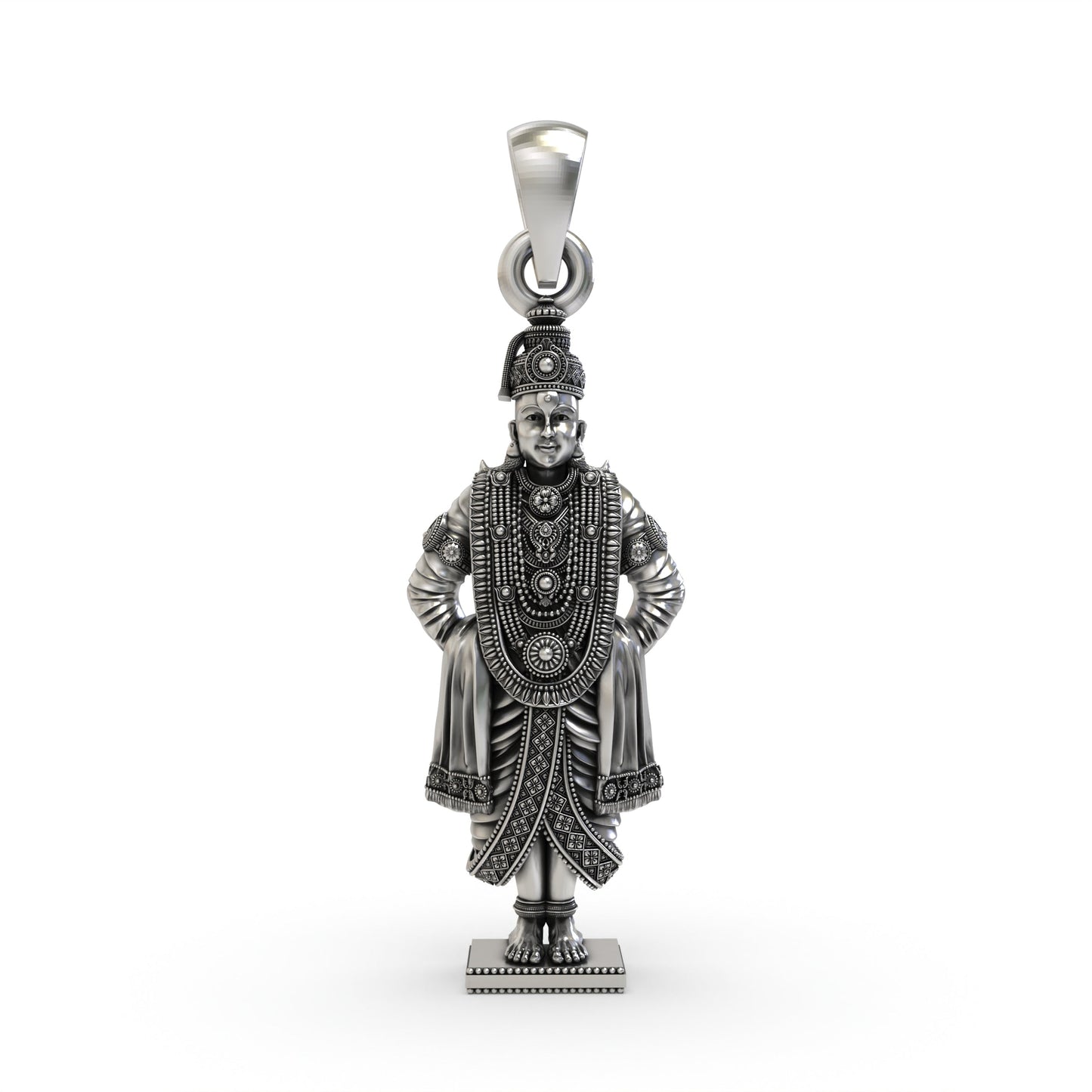925 Silver Vitthal Vithoba Pendant – Detailed Lord Vitthal Jewelry