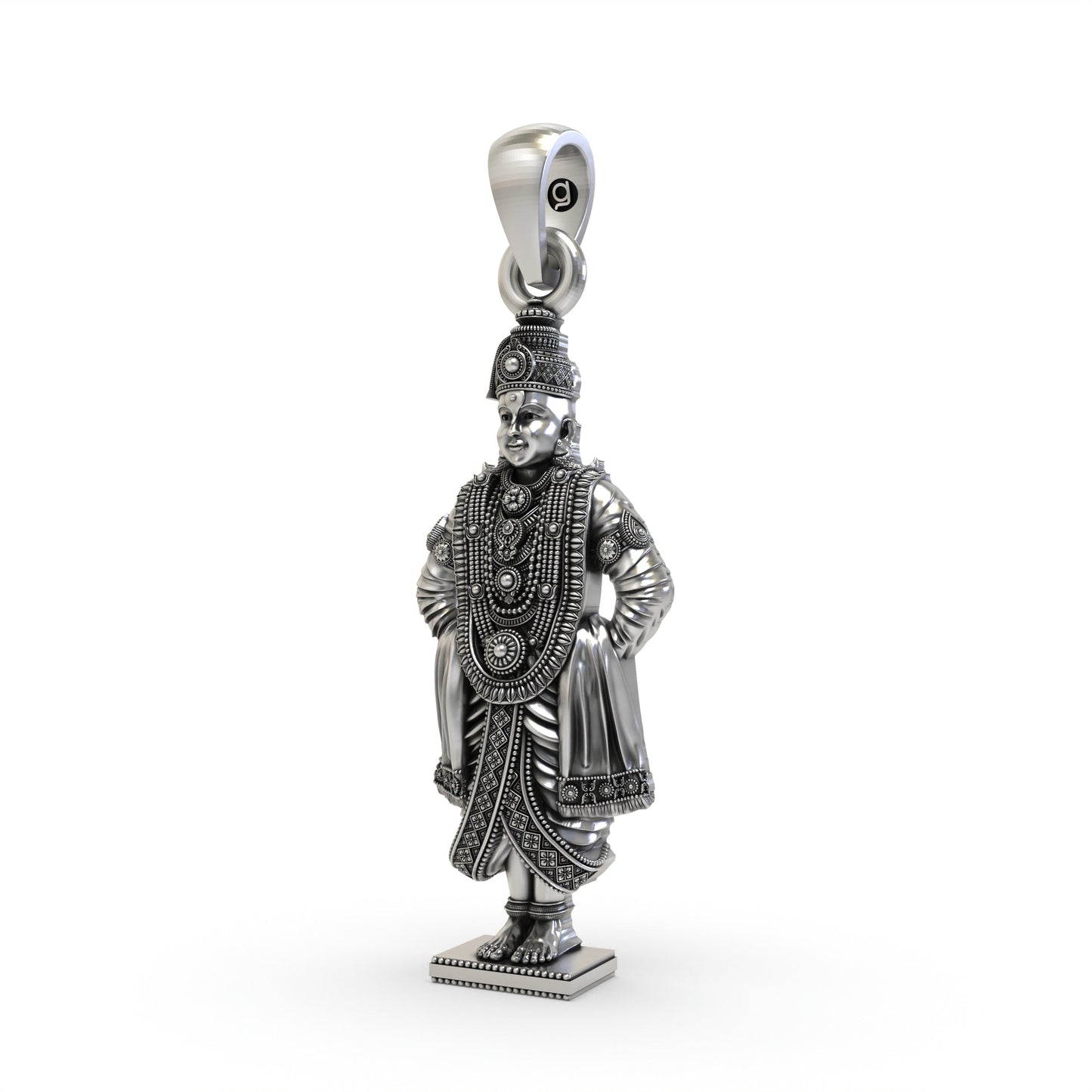 925 Silver Vitthal Vithoba Pendant – Detailed Lord Vitthal Jewelry