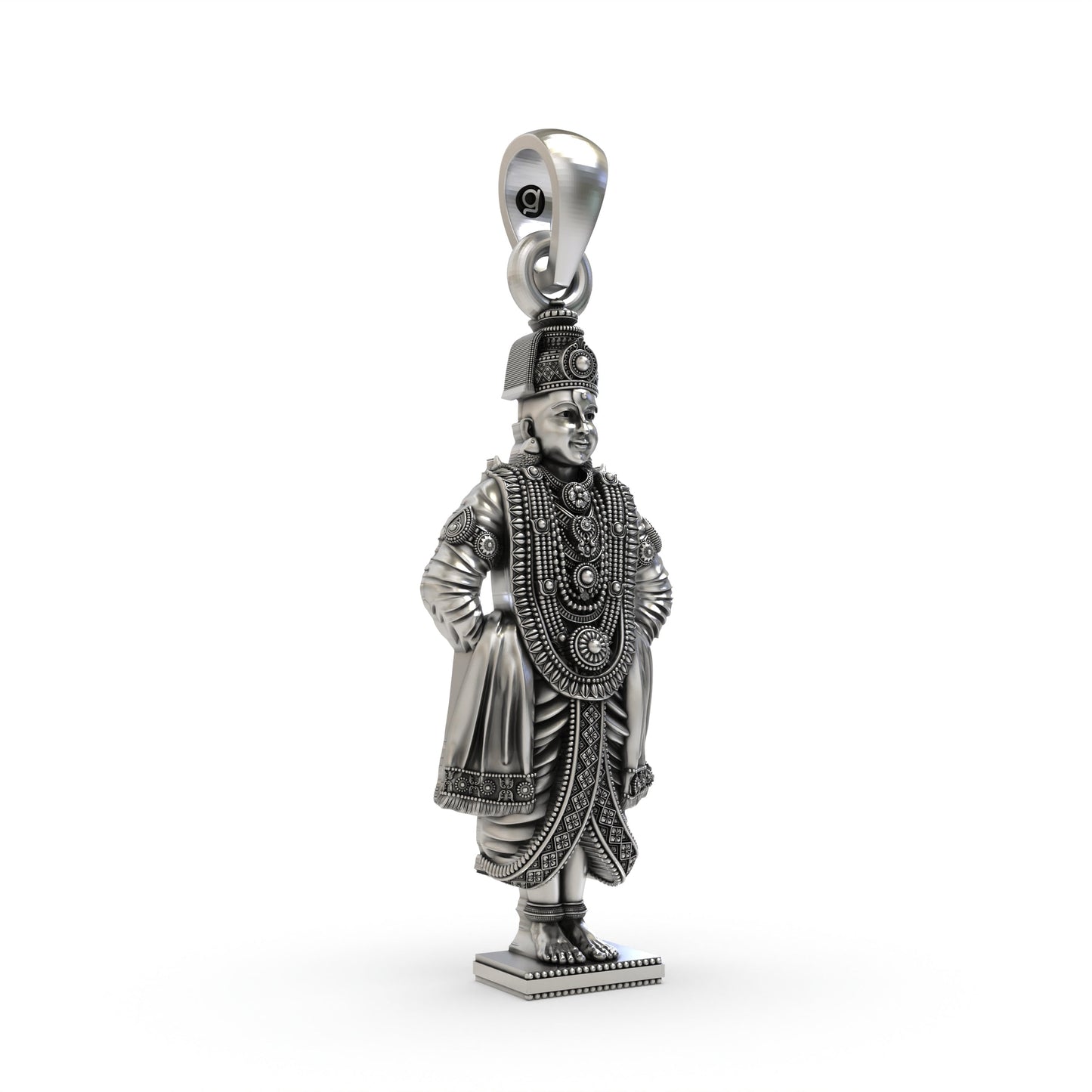 925 Silver Vitthal Vithoba Pendant – Detailed Lord Vitthal Jewelry