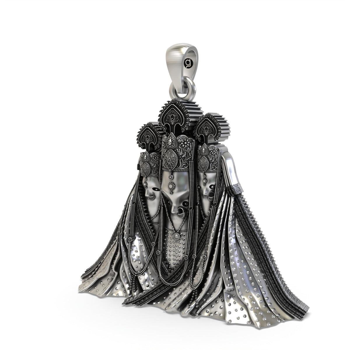 925 Silver Bagalamukhi Mata Pendant – Pitambara Nalkheda Wali Mataji Locket | Handmade Spiritual Jewelry for Protection & Power