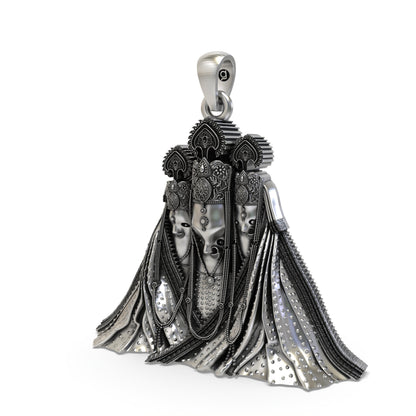 925 Silver Bagalamukhi Mata Pendant – Pitambara Nalkheda Wali Mataji Locket | Handmade Spiritual Jewelry for Protection & Power
