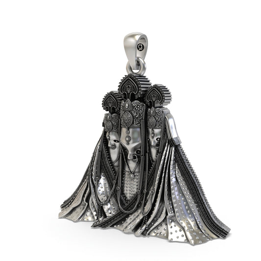 925 Silver Bagalamukhi Mata Pendant – Pitambara Nalkheda Wali Mataji Locket | Handmade Spiritual Jewelry for Protection & Power