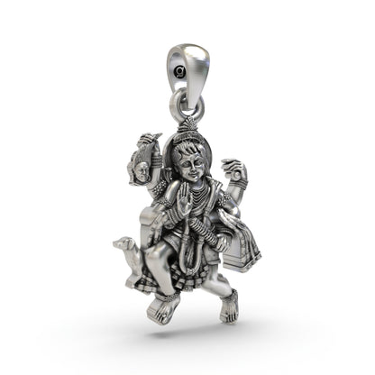 925 Silver Batuk Bhairav Pendant | Spiritual Protection Jewelry