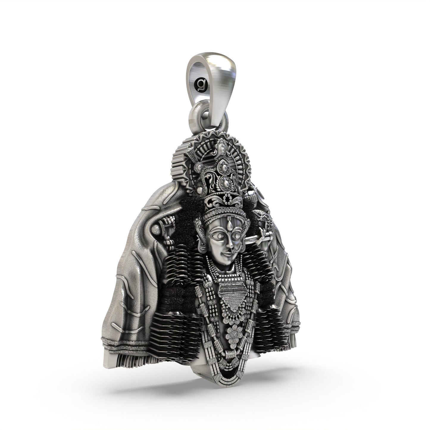 925 Silver Ashapura Maa Pendant | Handmade Temple Jewelry – Shukan Jewellers