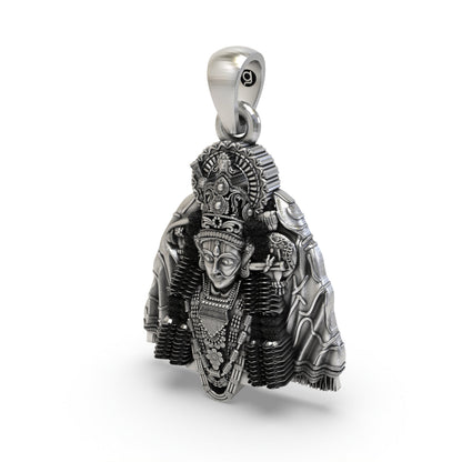 925 Silver Ashapura Maa Pendant | Handmade Temple Jewelry – Shukan Jewellers