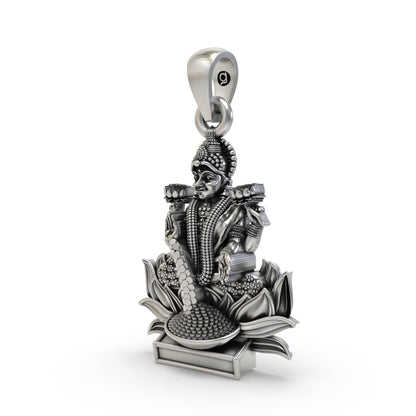 925 Silver Lakshmi Maa Pendant | Goddess Laxmi Spiritual Jewelry