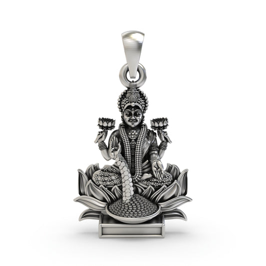 925 Silver Lakshmi Maa Pendant | Goddess Laxmi Spiritual Jewelry