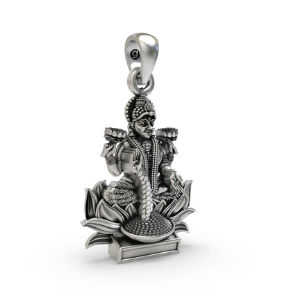 925 Silver Lakshmi Maa Pendant | Goddess Laxmi Spiritual Jewelry