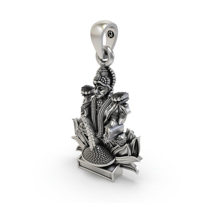 925 Silver Lakshmi Maa Pendant | Goddess Laxmi Spiritual Jewelry