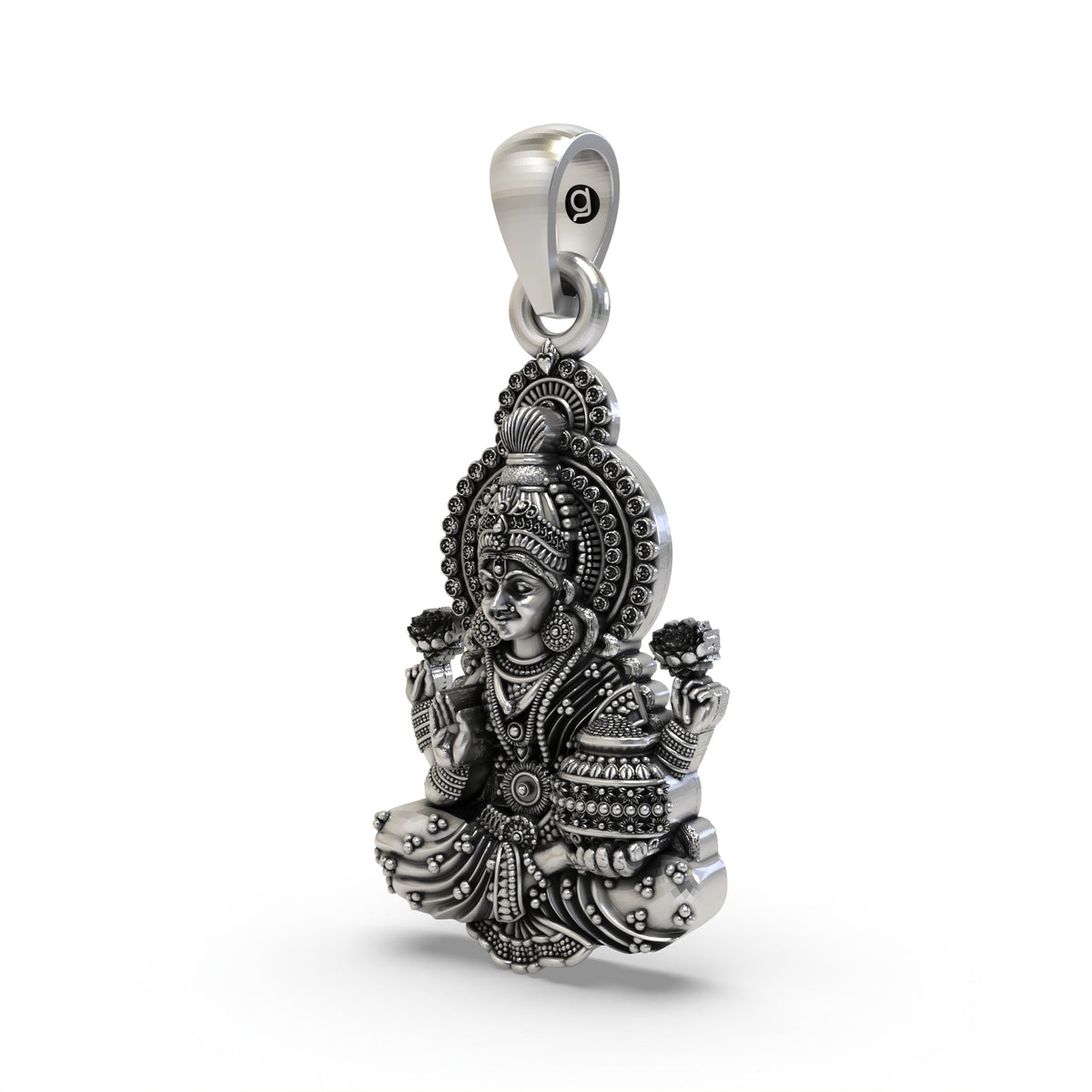 925 Silver Lakshmi Maa Pendant | Wealth & Prosperity Jewelry