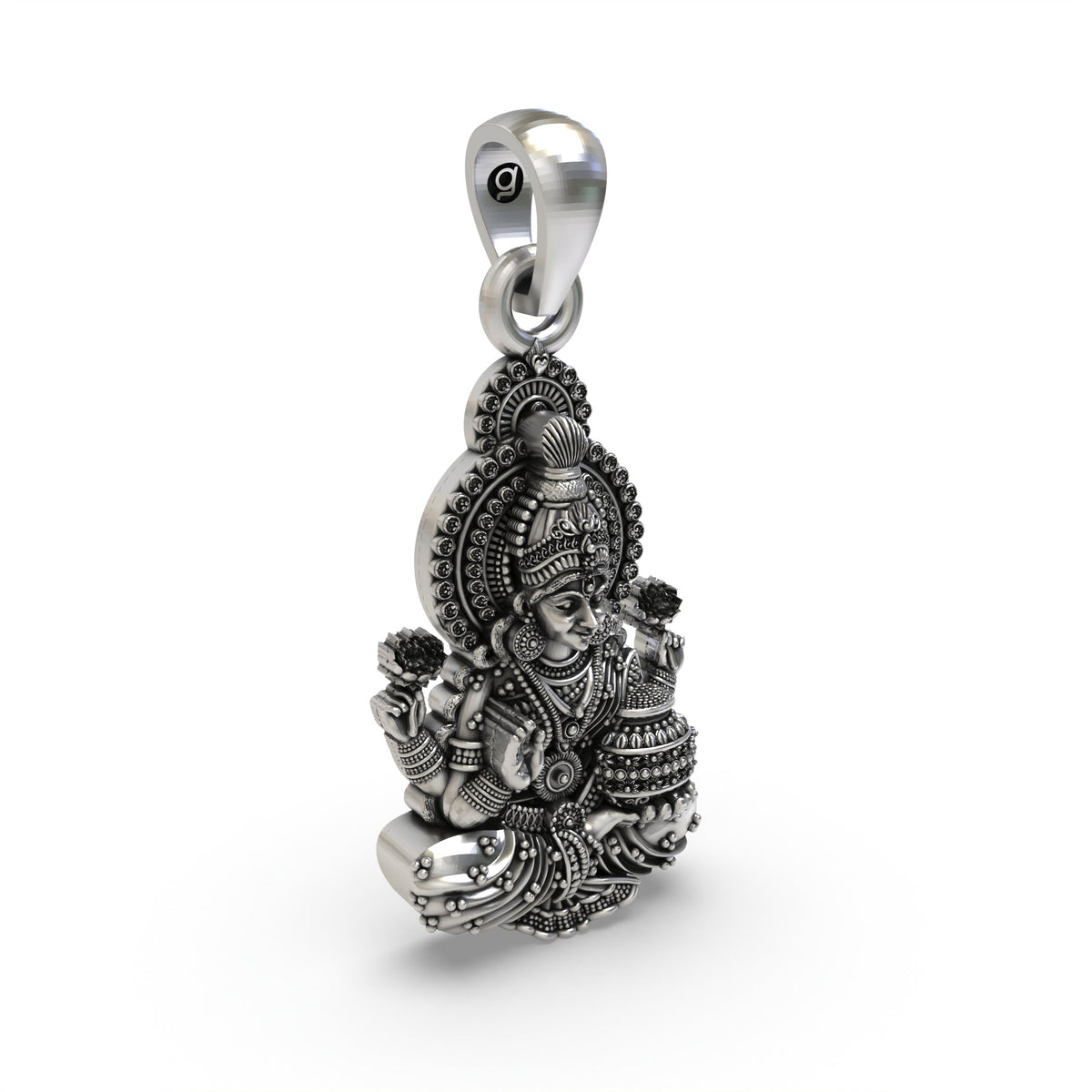 925 Silver Lakshmi Maa Pendant | Wealth & Prosperity Jewelry