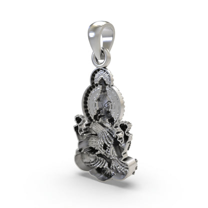 925 Silver Lakshmi Maa Pendant | Wealth & Prosperity Jewelry