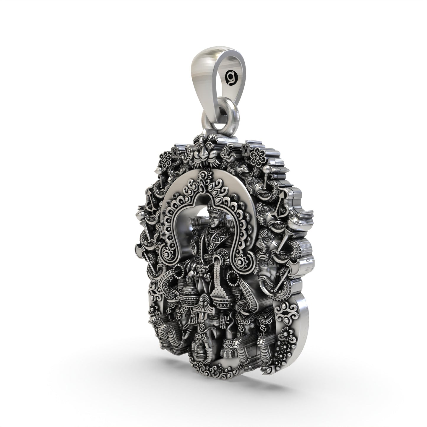 925 Silver Lakshmi Maa Temple Pendant | Wealth & Prosperity
