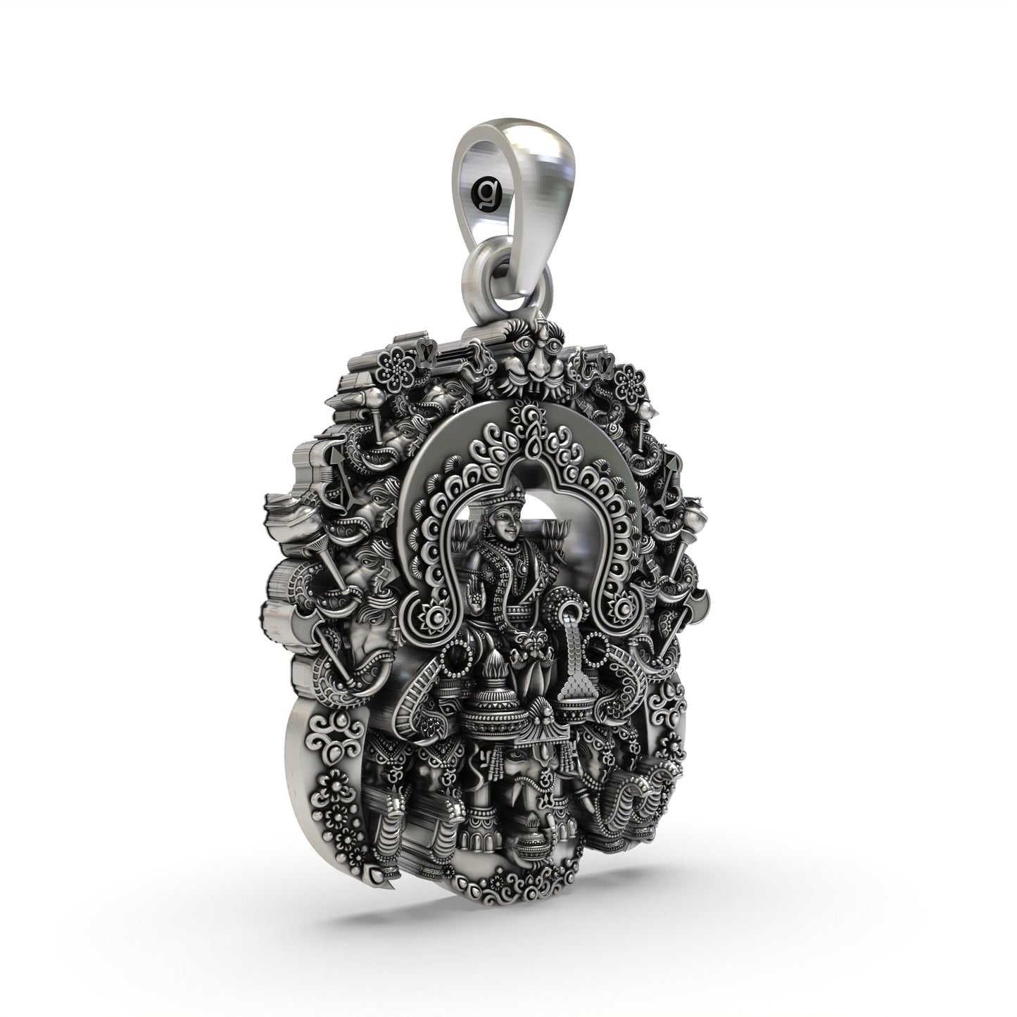925 Silver Lakshmi Maa Temple Pendant | Wealth & Prosperity