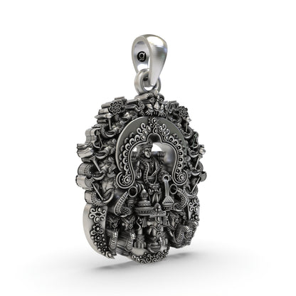 925 Silver Lakshmi Maa Temple Pendant | Wealth & Prosperity