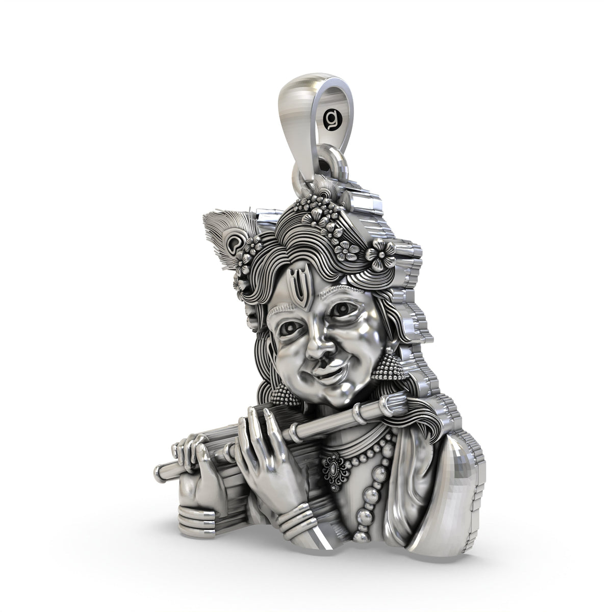925 Silver Bal Krishna Pendant | Krishna Flute Devotional Jewelry