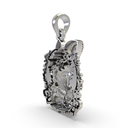 925 Silver Bal Krishna Face Pendant | Krishna Devotional Jewelry