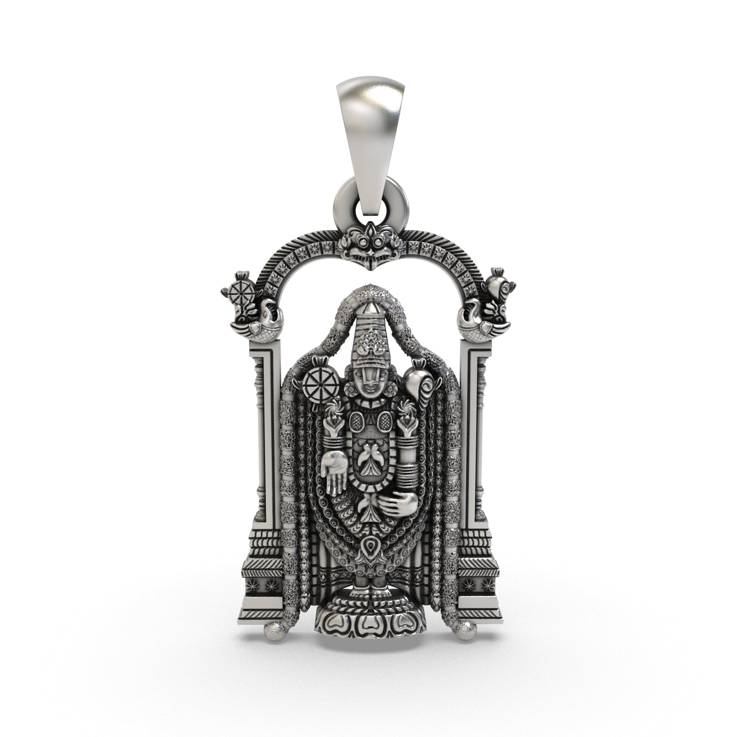 925 Silver Venkateswara Pendant | Tirupati Balaji Temple Jewelry