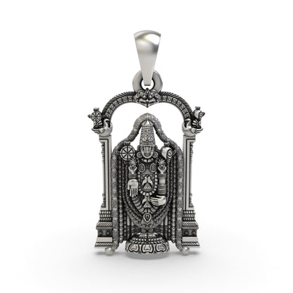 925 Silver Venkateswara Pendant | Tirupati Balaji Temple Jewelry