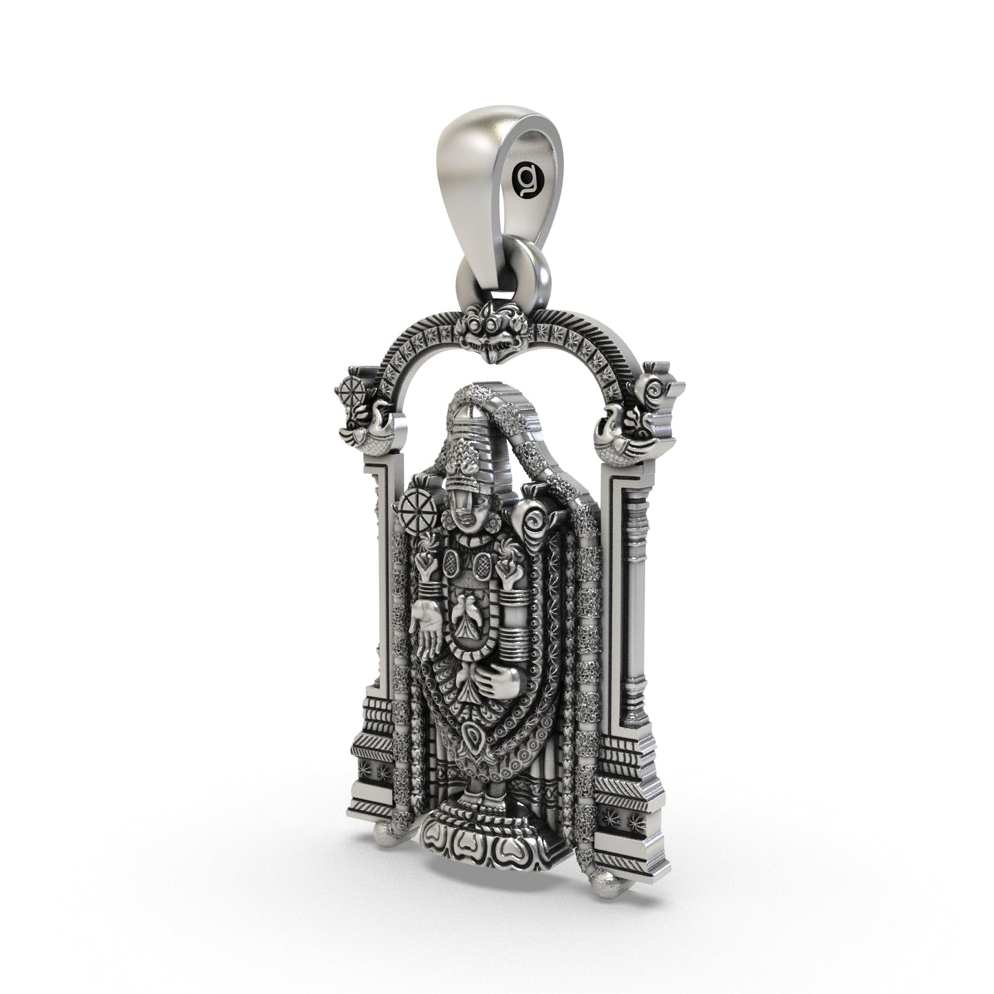 925 Silver Venkateswara Pendant | Tirupati Balaji Temple Jewelry