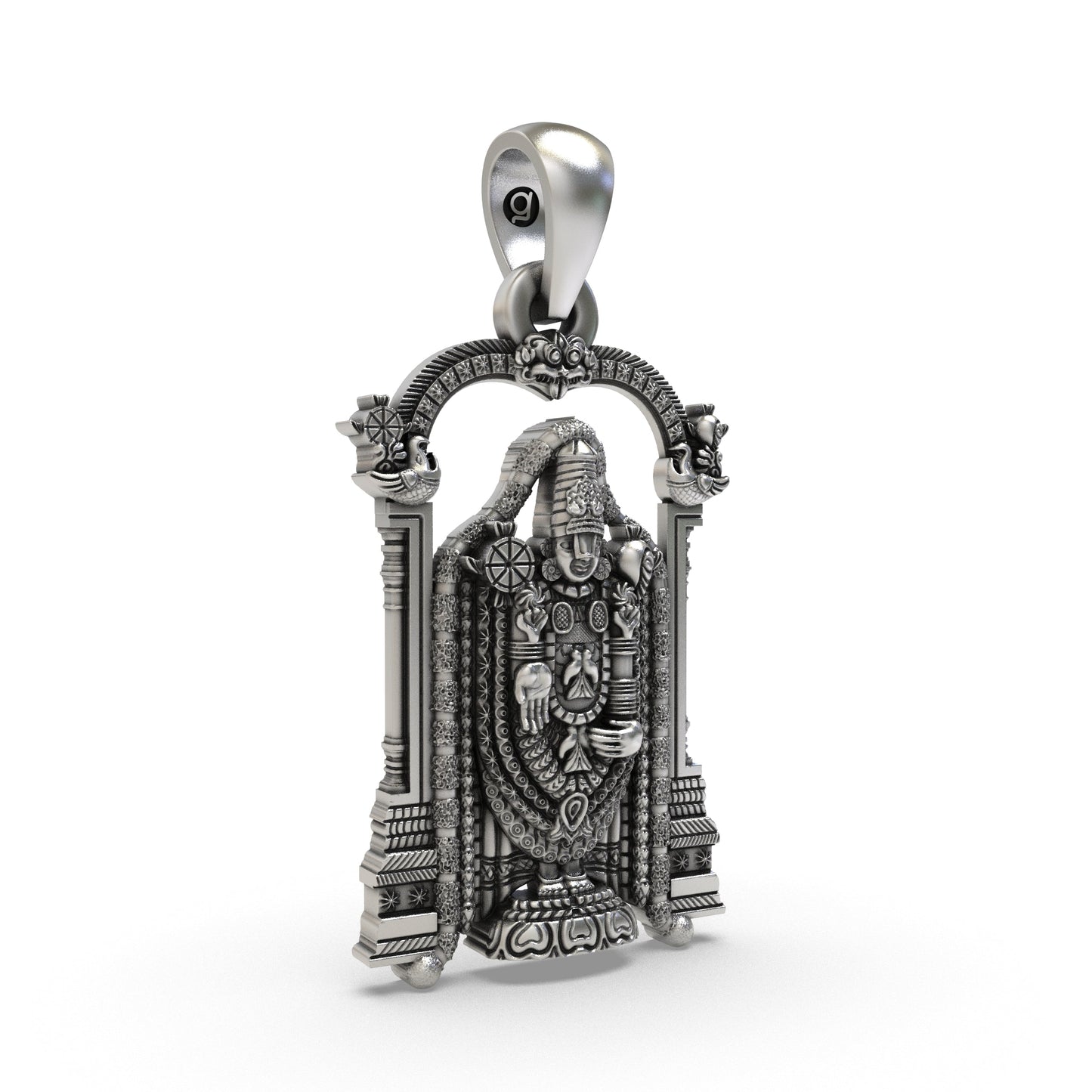 925 Silver Venkateswara Pendant | Tirupati Balaji Temple Jewelry