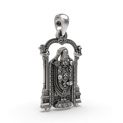 925 Silver Venkateswara Pendant | Tirupati Balaji Temple Jewelry
