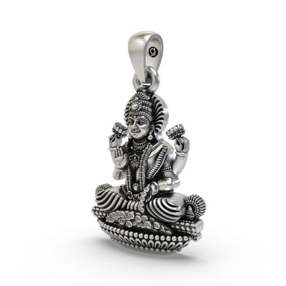 925 Silver Lakshmi Maa Pendant | Wealth & Prosperity Jewelry