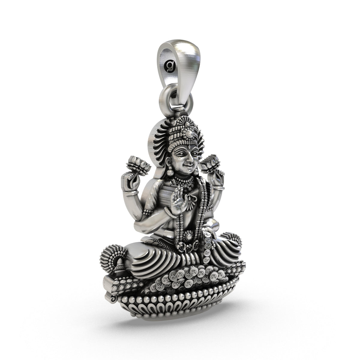 925 Silver Lakshmi Maa Pendant | Wealth & Prosperity Jewelry