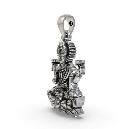 925 Silver Lakshmi Maa Pendant – Goddess Lakshmi Devotional Jewelry