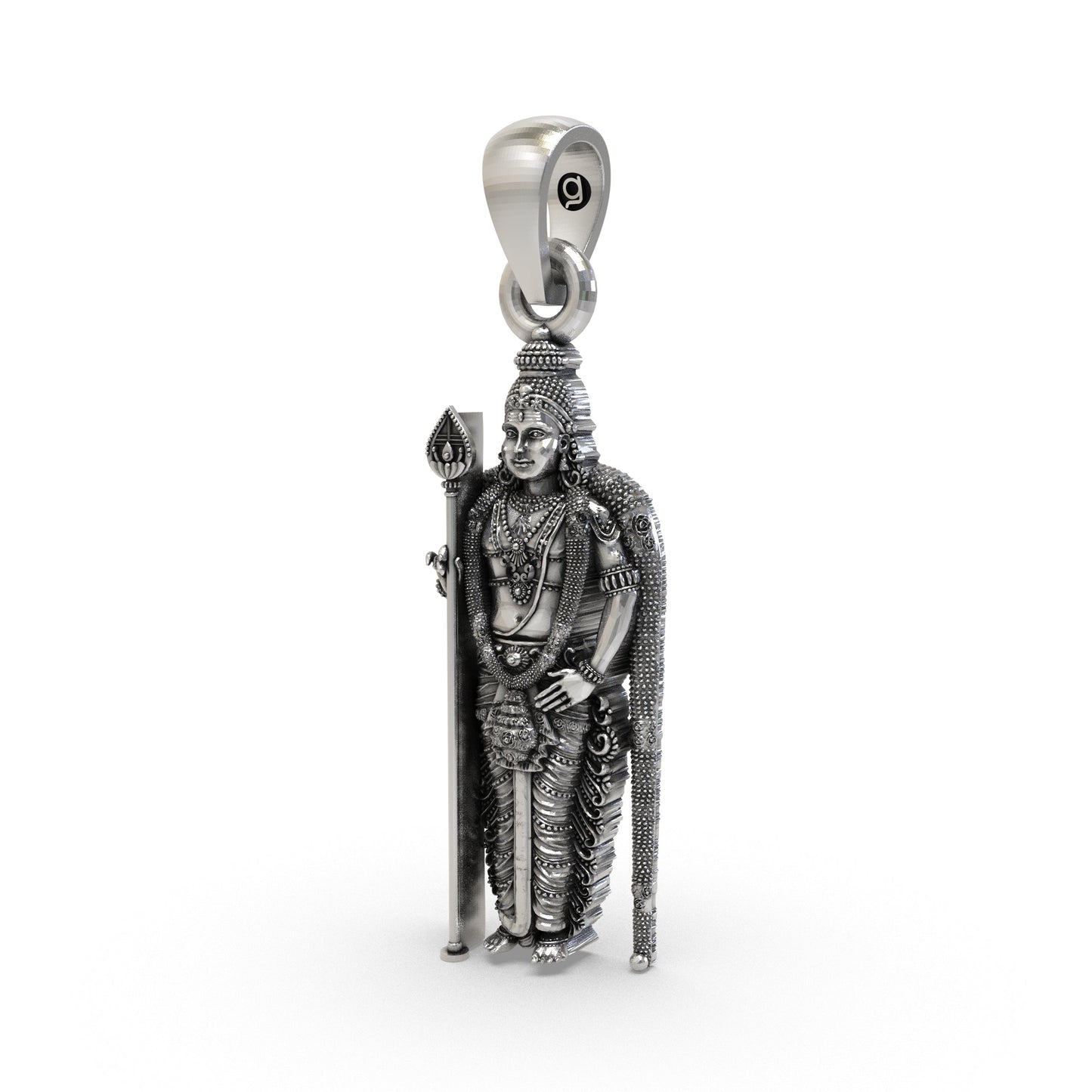 925 Silver Murugan Pendant | Kartikeya Subramanya Swamy Idol – Shukan Jewellers