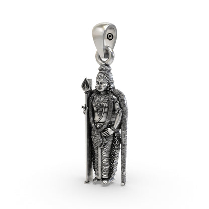 925 Silver Murugan Pendant | Kartikeya Subramanya Swamy Idol – Shukan Jewellers
