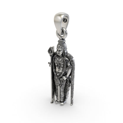 925 Silver Murugan Pendant | Kartikeya Subramanya Swamy Idol – Shukan Jewellers