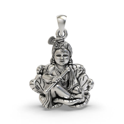 925 Silver Bal Krishna Pendant | Laddu Gopal Makhan Chor – Shukan Jewellers