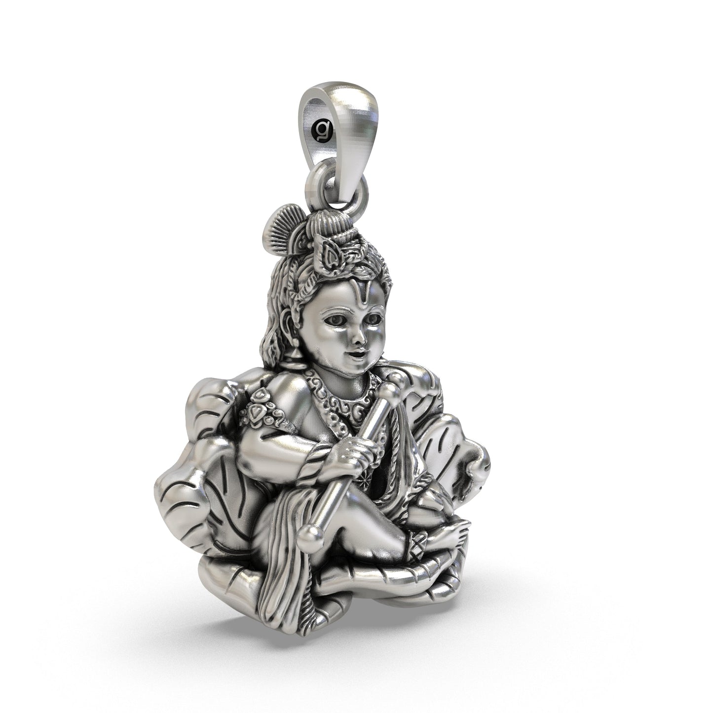 925 Silver Bal Krishna Pendant | Laddu Gopal Makhan Chor – Shukan Jewellers