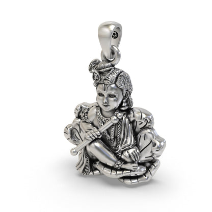 925 Silver Bal Krishna Pendant | Laddu Gopal Makhan Chor – Shukan Jewellers