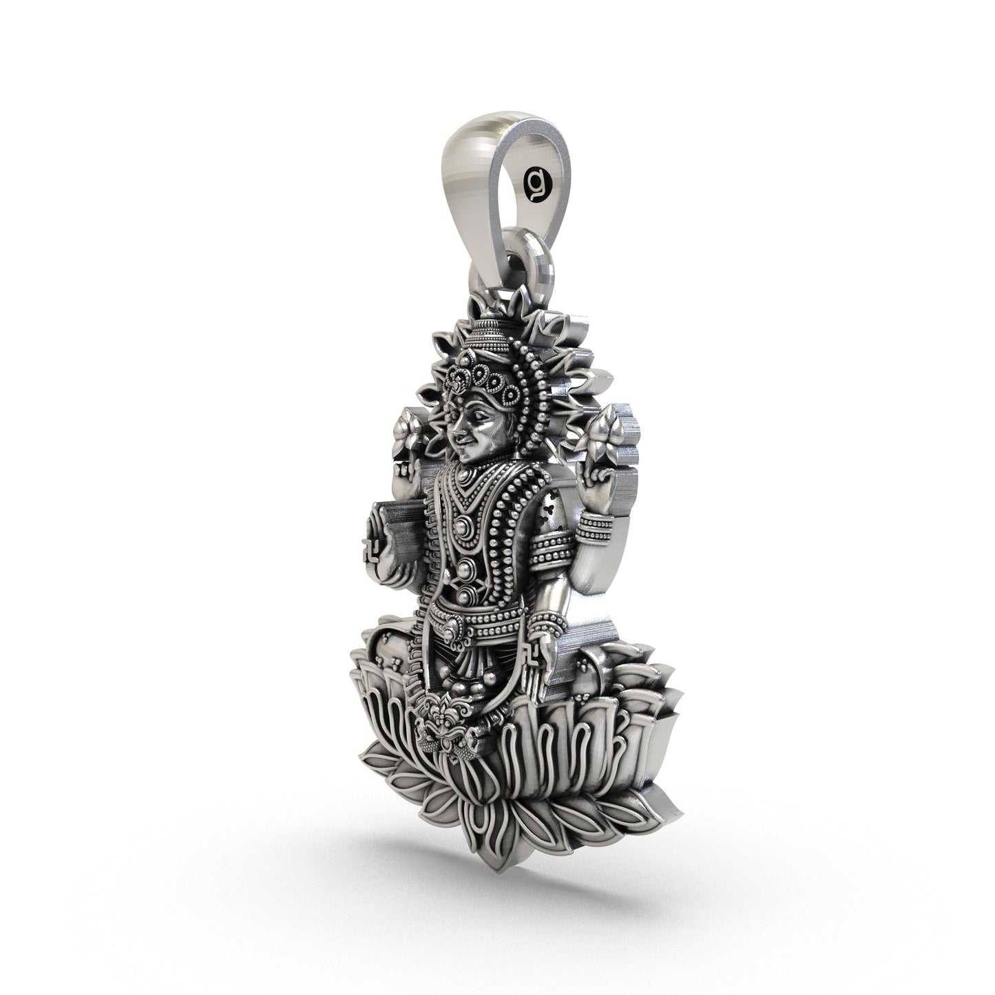 925 Silver Lakshmi Maa Pendant | Goddess Wealth & Prosperity Jewelry